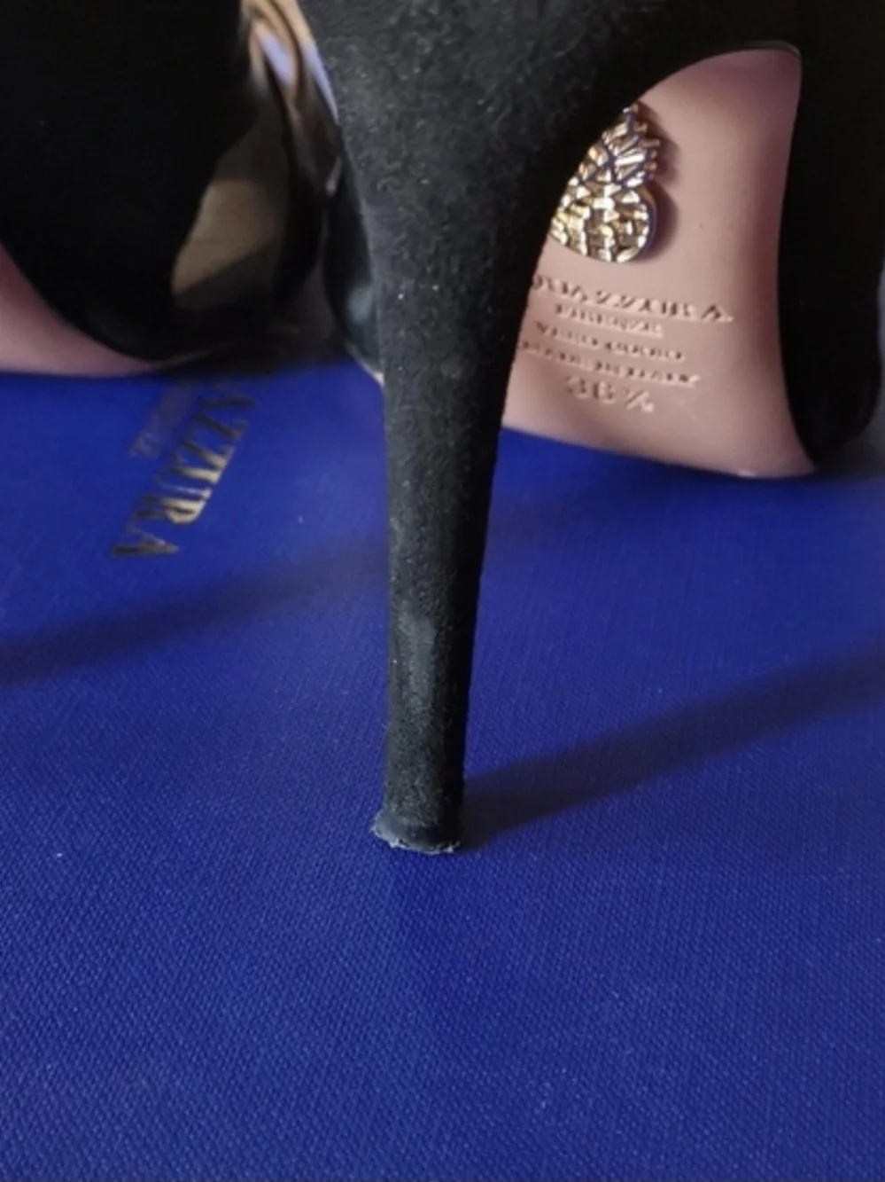 Aquazzura Black Lace-Up Caged Stiletto Sandal - Picture 9 of 11